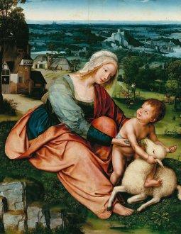 Quentin Matsys Madonna and Child with the Lamb Norge oil painting art